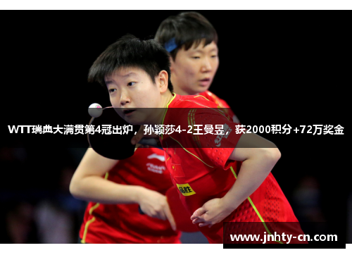 WTT瑞典大满贯第4冠出炉，孙颖莎4-2王曼昱，获2000积分+72万奖金